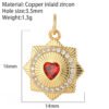 Heart Greek Eye Gold Color Pendant Charms for Diy Earrings  Evil Blue Eye Charms