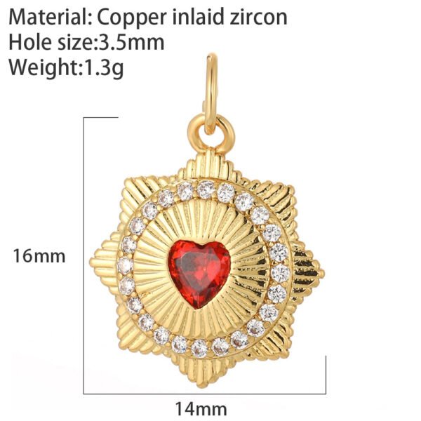 Heart Greek Eye Gold Color Pendant Charms for Diy Earrings  Evil Blue Eye Charms