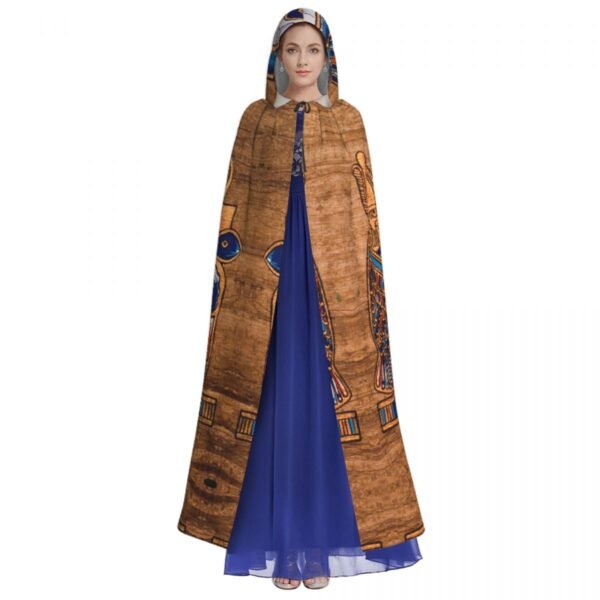 Hooded Cloak Unisex Cloak with Hood Egyptian Papyrus Horus Eye Cloak Vampire Witch Cape Cosplay Costume
