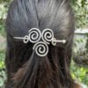Norse Viking hair clip barrette celtic viking knot wicca vintage Hairpin Wedding Accessories