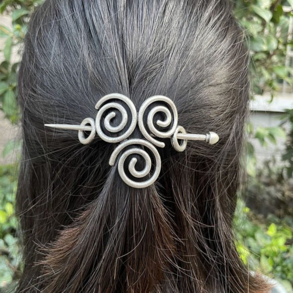 Norse Viking hair clip barrette celtic viking knot wicca vintage Hairpin Wedding Accessories