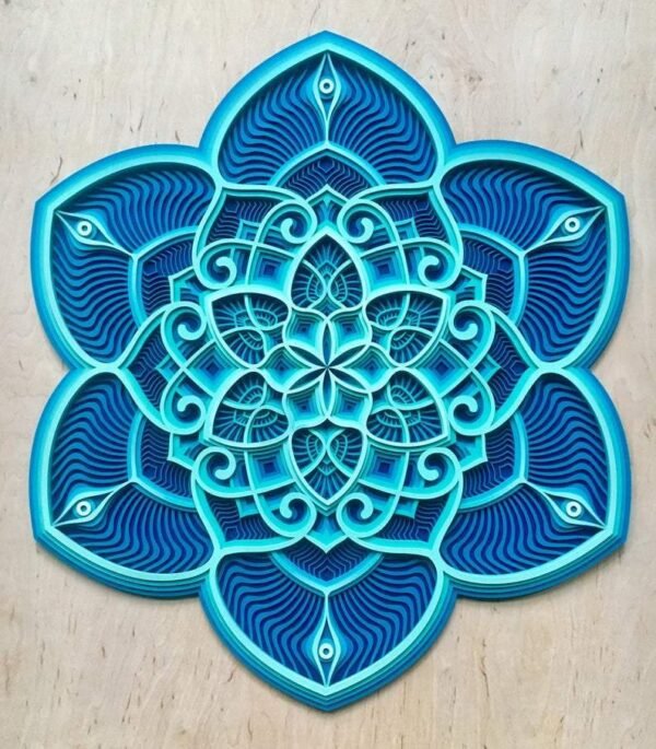 Iron Lotus Flower Mandala Wall Mount Decoration