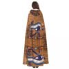 Long Cape Cloak Egyptian Papyrus Horus Eye Hooded Cloak Coat Autumn Hoodies
