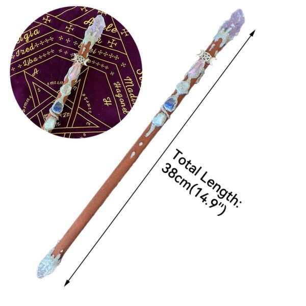 Natural Crystal Magic Witch Wands Stones Rose Quartz Pagan Wizard Power Mineral Witchcraft Wicca Altar Pendulum Home Decoration