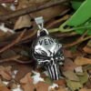 New Good Polished  Stainless Steel Punk Skeleton Mask Pendant Necklace  Biker Jewelry For Boyfriend Gift