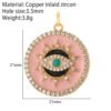 Heart Greek Eye Gold Color Pendant Charms for Diy Earrings  Evil Blue Eye Charms
