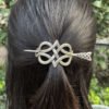 Norse Viking hair clip barrette celtic viking knot wicca vintage Hairpin Wedding Accessories