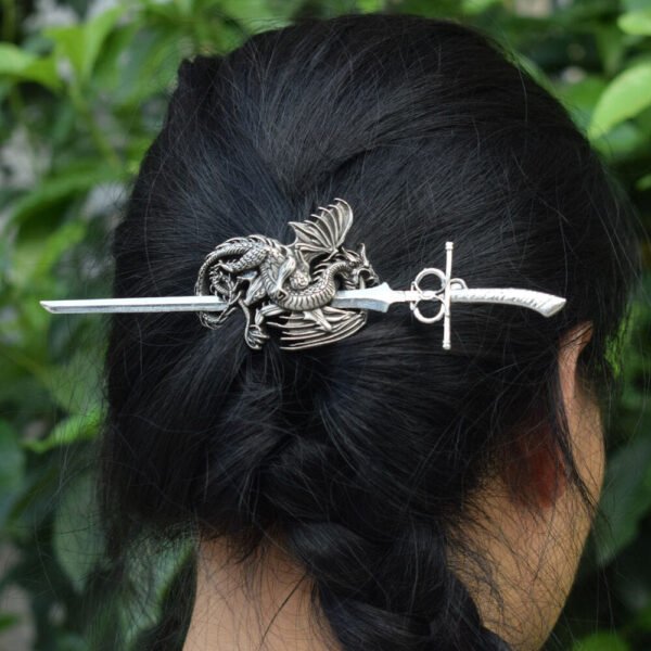Norse Viking hair clip barrette celtic viking knot wicca vintage Hairpin Wedding Accessories