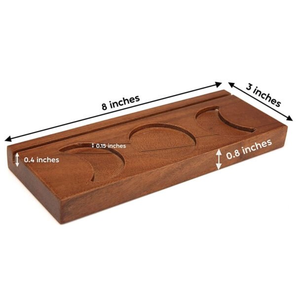 Wood Triple Moon Stand Wooden Tarot Card Candle Display Holder Altar Supplies