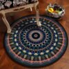 Bedroom Children's Room Home Decor Floor Mats Round Rugs Living Room Mandala Non-Slip Rugs