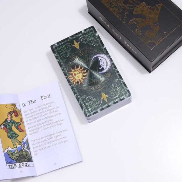 Set Tarot  Six-pointed Star SilverCards Divination Table Game Prediction Card Pvc Waterproof and Wear-resistant Gift Box Luxury
