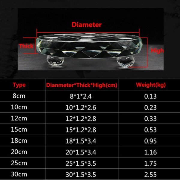 Seven Star Array 7 Star Plate Asian Quartz Crystal Healing Ball Base Sphere Stand Home Decor Ornaments Gifts