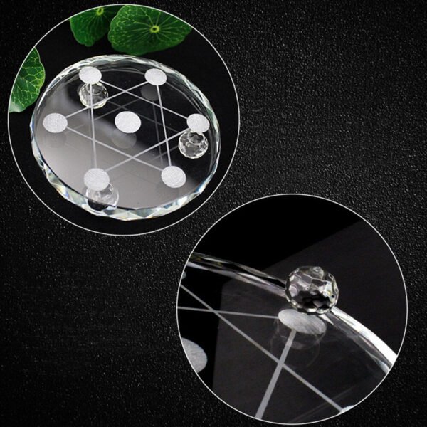 Seven Star Array 7 Star Plate Asian Quartz Crystal Healing Ball Base Sphere Stand Home Decor Ornaments Gifts