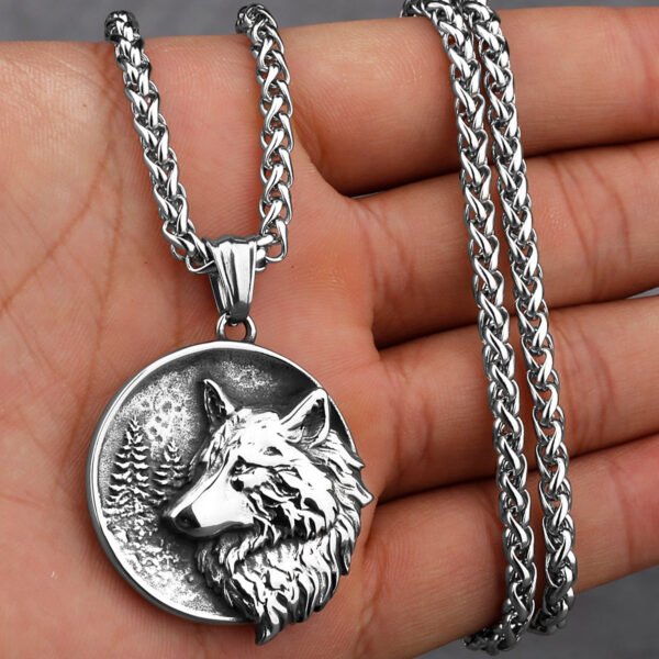 Viking Style Various Wolf Head Runes Unisex Necklace Pendant
