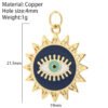 Heart Greek Eye Gold Color Pendant Charms for Diy Earrings  Evil Blue Eye Charms