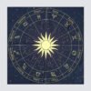 Tarot Tapestry Wheel of the Zodiac Astrology Chart Wall Hanging