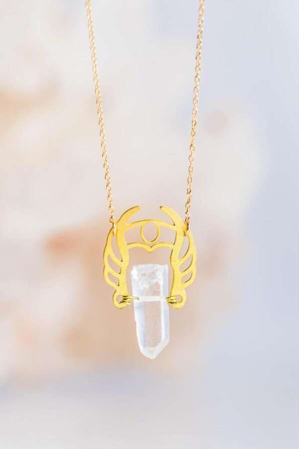 She-Ra Warrior Necklace | Girls Power Necklace with Natural Quartz