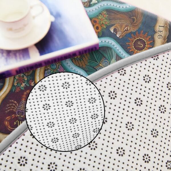 Signs Of The Zodiac, The Sun Tarot Card Round Rug, The Moon rug