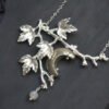 Silent Night -Crescent Moon Pyrite Necklace,Branch Pendant, Witchy Statement Necklace, Twig Elven Jewelry, Druid, Strega, Wiccan
