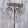 Silver Colour Double Crescent Moon Earrings Textured Raw Brass Celestial Boho Hippie Jewelry Punk Women Gift Fashion 2021 New