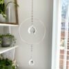 Silver Hoop Drop Crystal Suncatcher Rainbow Maker Window Hanging 12cm diameter ring Decoration gift