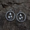 Silver Mushroom Dangle Earrings Cute Plant Earrings Harajuku Jewelry