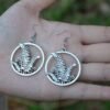 Silver Natural Plant Tree Earrings Woodland Jewelry For Gift
