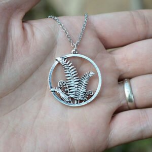 Silver-Natural-Tree-Forest-Necklace-Luck-Grass-Pendant-For-Women-Charm-Jewelry-For-Gift Silver Natural Tree Forest Necklace Luck Grass Pendant Charm Jewelry For