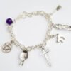 Silver Witches Anklet with Bells on to cleanse the path you walk.