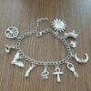 Silver Witches Anklet with Bells on to cleanse the path you walk.