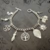 Silver Witches Anklet with Bells on to cleanse the path you walk.