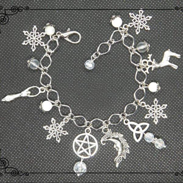 Silver Witches Anklet with Bells on to cleanse the path you walk.