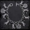 Silver Witches Anklet with Bells on to cleanse the path you walk.