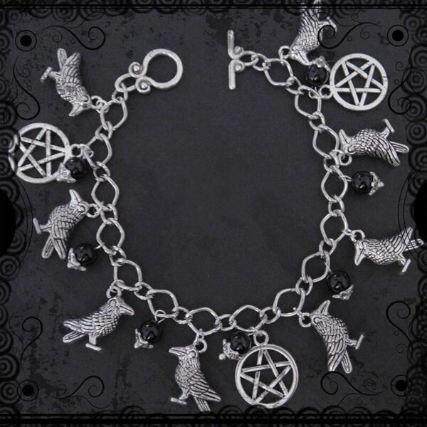Silver Witches Anklet with Bells on to cleanse the path you walk.