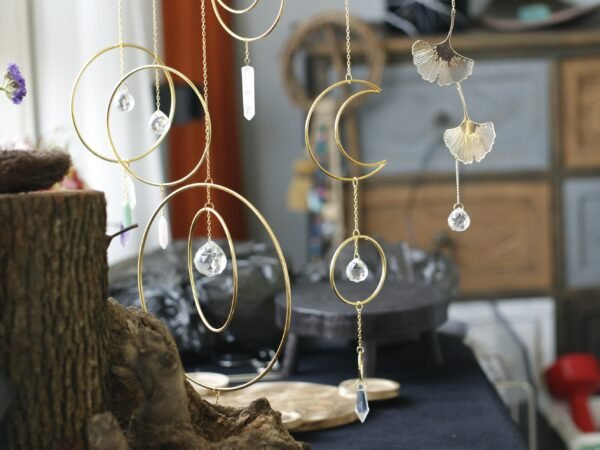 Single Hoop Drop Crystal Suncatcher  Rainbow Maker Window Hanging  12cm diameter ring Decoration gift