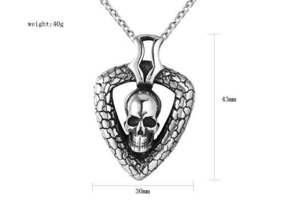 Viking Magic~Skeleton & Skull Necklaces Pendants Mens Gothic Punk Male Gold Color Biker joyas Stainless Steel Chains Necklace For Men Jewelry