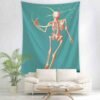 Skull Cartoon Tapestry Kawaii Room Decor Tapestry Wall Hanging Witchcraft Boho Decor Tapestry  Wall Decor