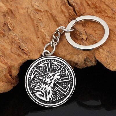 Viking Magic~Slavic Amulet Charm Teen Wolf Pendants Keychain Vintage Amulets viking Keychain Men's Valknut Rune Animal Pendant Talisman Gift