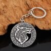 Viking Magic~Slavic Amulet Charm Teen Wolf Pendants Keychain Vintage Amulets viking Keychain Men's Valknut Rune Animal Pendant Talisman Gift