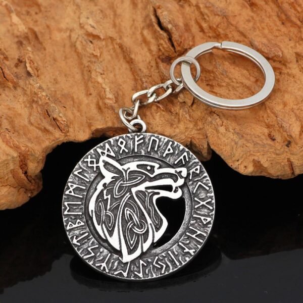 Viking Magic~Slavic Amulet Charm Teen Wolf Pendants Keychain Vintage Amulets viking Keychain Men's Valknut Rune Animal Pendant Talisman Gift