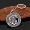 Viking Magic~Slavic Amulet Charm Teen Wolf Pendants Keychain Vintage Amulets viking Keychain Men's Valknut Rune Animal Pendant Talisman Gift