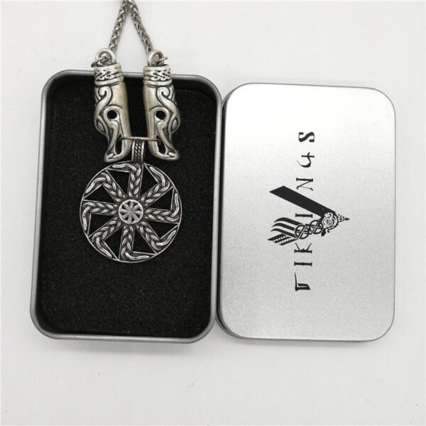 New Magicun Viking~Slavic Kolovrat Pendant Amulet Men's silver necklace vintage pagan jewelry 1pc