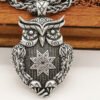 New Magicun Viking~Slavic Owl Pendant animal Necklaces Jewelry Vintage Silver crltics knot 1pc