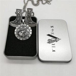 Slavic-Smybol-Wolf-Pendant-Futhark-Axe-pendant-Viking-Men-s-necklace-pagan-jewelry-1pc-Drop-Shipping New Magicun Viking~Slavic Smybol Wolf Pendant Futhark Axe pendant Viking Men's necklace pagan jewelry 1pc