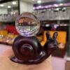 Snail Resin Crafts Ornaments Snail Shell Carrying The Sphere Display Crystal Ball Base Home Office Desktop Decorations