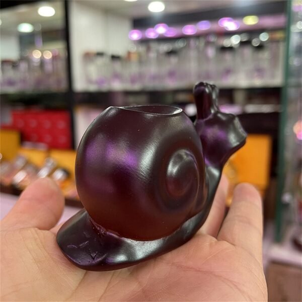 Snail Resin Crafts Ornaments Snail Shell Carrying The Sphere Display Crystal Ball Base Home Office Desktop Decorations