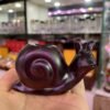 Snail Resin Crafts Ornaments Snail Shell Carrying The Sphere Display Crystal Ball Base Home Office Desktop Decorations