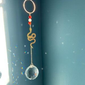 Snake-Charmer-Sun-Catcher-Crystal-Light-Catcher-Handmade-Catcher-Witchy-Suncatcher-Prism-rainbow-Maker-Window-Hanging Snake Charmer Sun Catcher Crystal Light Catcher Handmade Catcher Witchy Suncatcher Prism|rainbow Maker