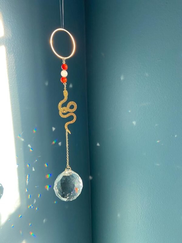 Snake Charmer Sun Catcher Crystal Light Catcher Handmade Catcher Witchy Suncatcher Prism|rainbow Maker