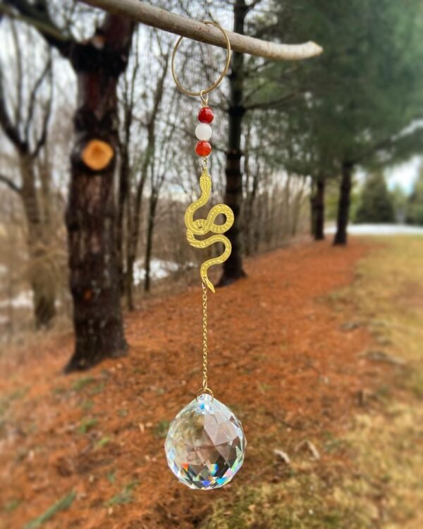 Snake Charmer Sun Catcher Crystal Light Catcher Handmade Catcher Witchy Suncatcher Prism|rainbow Maker